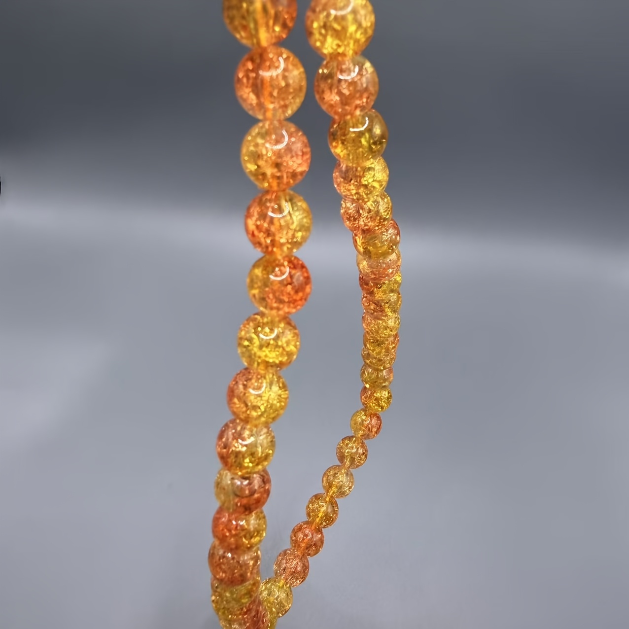 Unisex Baltic Amber Necklace, Minimalist Smooth Beaded Chain